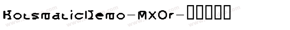 BotsmaticDemo-MXOr字体转换