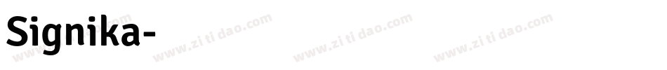 Signika字体转换