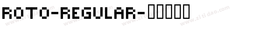 Roto-Regular字体转换