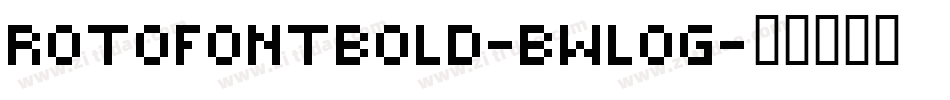 RotoFontBold-BWL0G字体转换