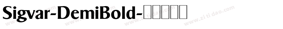 Sigvar-DemiBold字体转换