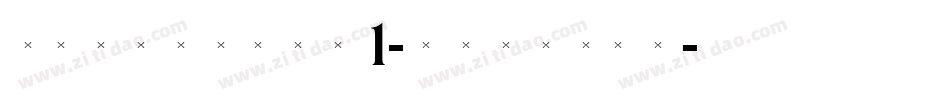 TriniteNo1-BoldTab字体转换