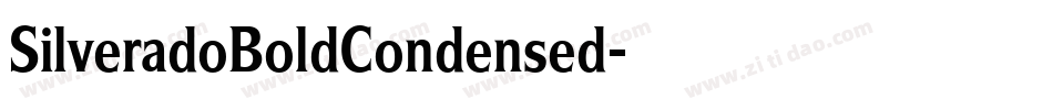 SilveradoBoldCondensed字体转换