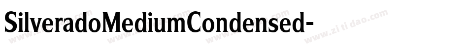 SilveradoMediumCondensed字体转换