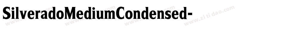 SilveradoMediumCondensed字体转换