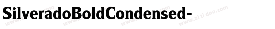 SilveradoBoldCondensed字体转换