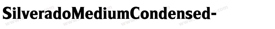 SilveradoMediumCondensed字体转换