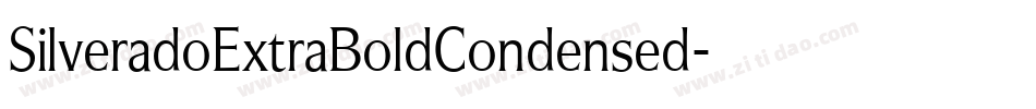 SilveradoExtraBoldCondensed字体转换
