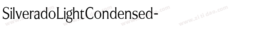 SilveradoLightCondensed字体转换