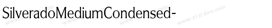 SilveradoMediumCondensed字体转换