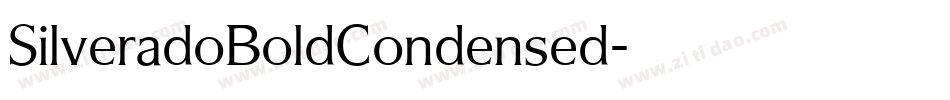 SilveradoBoldCondensed字体转换