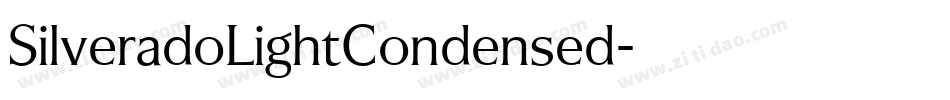 SilveradoLightCondensed字体转换