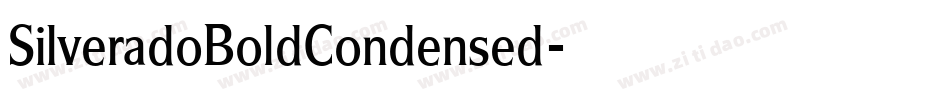 SilveradoBoldCondensed字体转换
