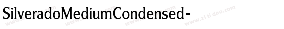 SilveradoMediumCondensed字体转换