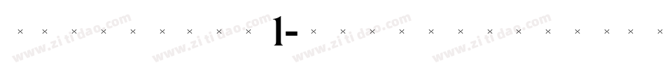 TriniteNo1-MediumWideTab字体转换