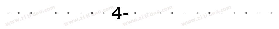 TriniteNo4-MediumItalicTab字体转换