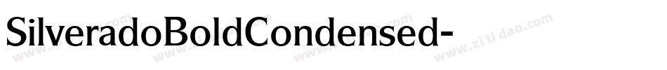 SilveradoBoldCondensed字体转换