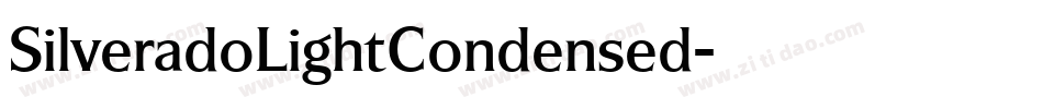 SilveradoLightCondensed字体转换