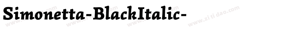 Simonetta-BlackItalic字体转换