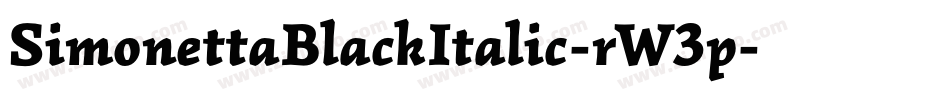 SimonettaBlackItalic-rW3p字体转换