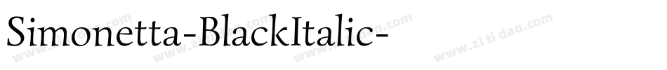 Simonetta-BlackItalic字体转换