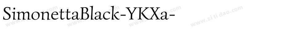 SimonettaBlack-YKXa字体转换