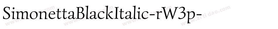 SimonettaBlackItalic-rW3p字体转换