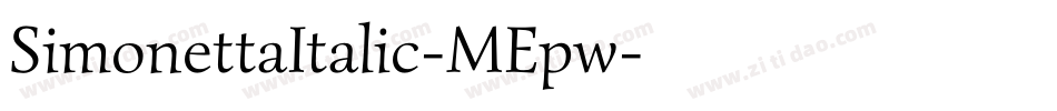 SimonettaItalic-MEpw字体转换
