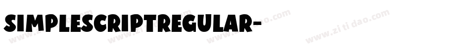 simpleScriptregular字体转换