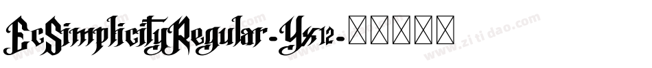 EcSimplicityRegular-Yx12字体转换