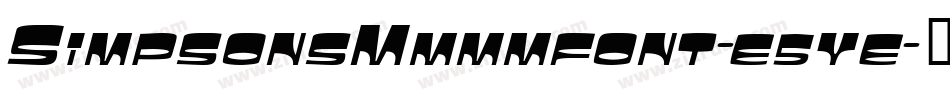 SimpsonsMmmmfont-e5ye字体转换