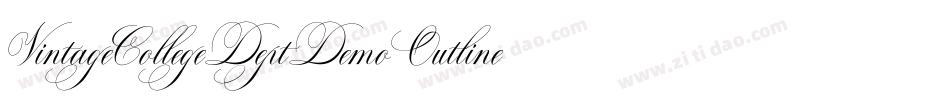 VintageCollegeDeptDemoOutline-DKz0字体转换