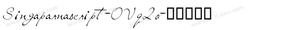 Singaparnascript-OVq2o字体转换