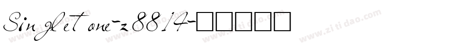 Singletone-z8814字体转换