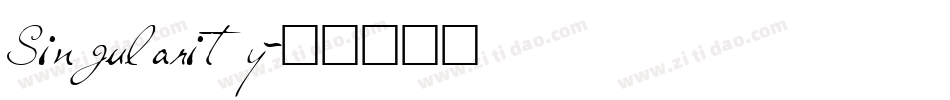 Singularity字体转换