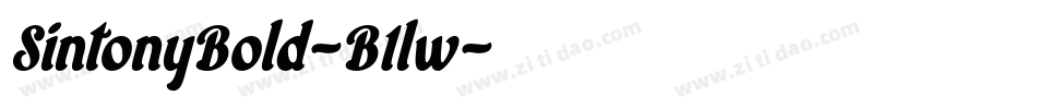SintonyBold-B1lw字体转换