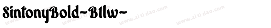 SintonyBold-B1lw字体转换