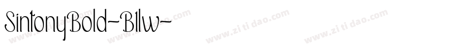 SintonyBold-B1lw字体转换