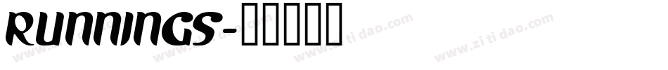 RUNNINGS字体转换
