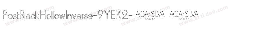 PostRockHollowInverse-9YEK2字体转换