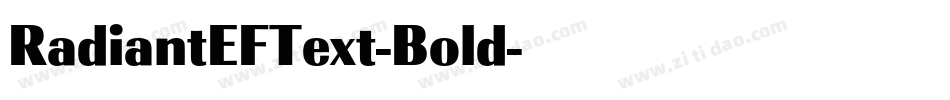 RadiantEFText-Bold字体转换