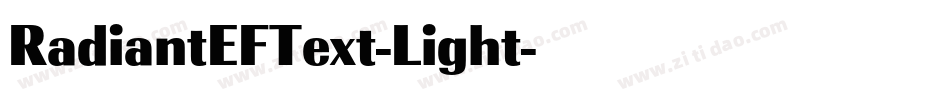 RadiantEFText-Light字体转换