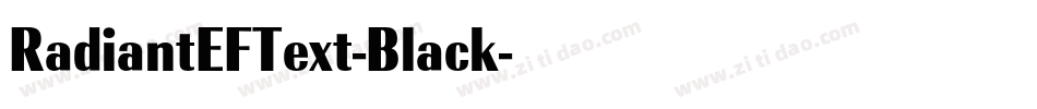 RadiantEFText-Black字体转换