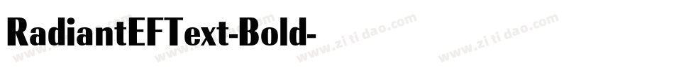 RadiantEFText-Bold字体转换