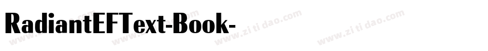 RadiantEFText-Book字体转换