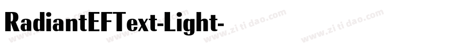 RadiantEFText-Light字体转换