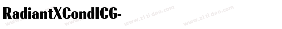 RadiantXCondICG字体转换