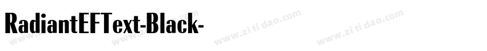 RadiantEFText-Black字体转换