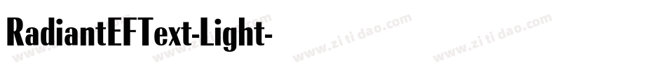 RadiantEFText-Light字体转换