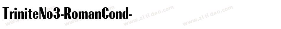 TriniteNo3-RomanCond字体转换